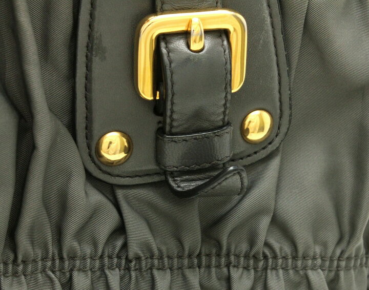 楽天市場】【バッグ】PRADA プラダ ギャザー ハンドバッグ ショルダー 