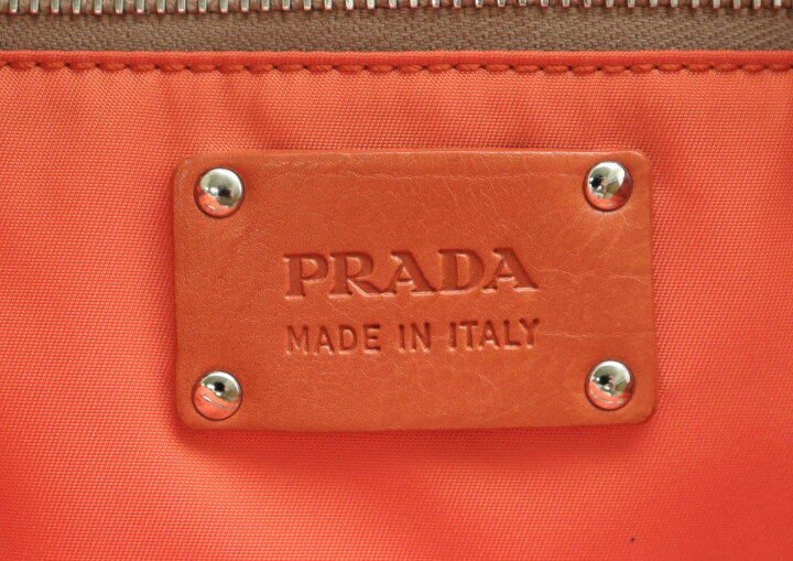 レア PRADA ベージュオレンジ ショルダーバッグ