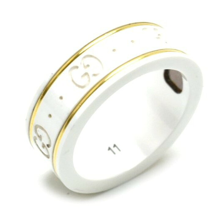 楽天市場】【ジュエリー】GUCCI グッチ アイコン GGリング ホワイト 