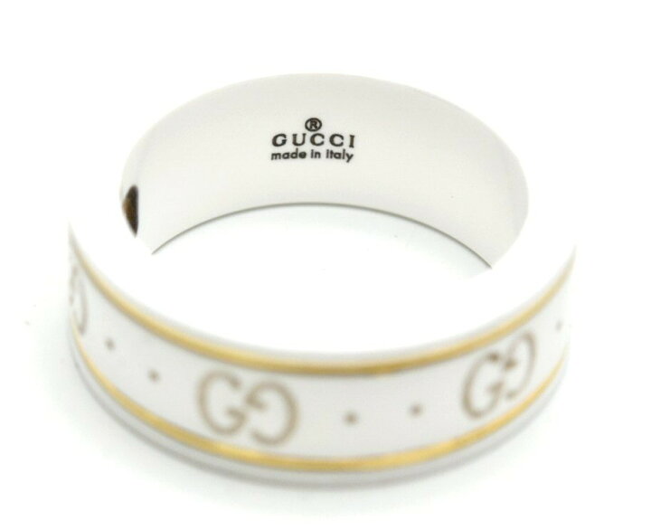 楽天市場】【ジュエリー】GUCCI グッチ アイコン GGリング ホワイト 