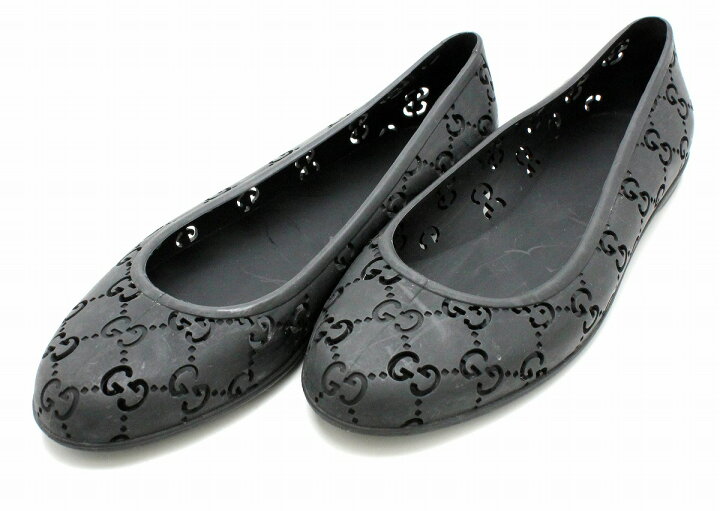 楽天市場】【靴】GUCCI グッチ パンプス ラバー フラットシューズ  