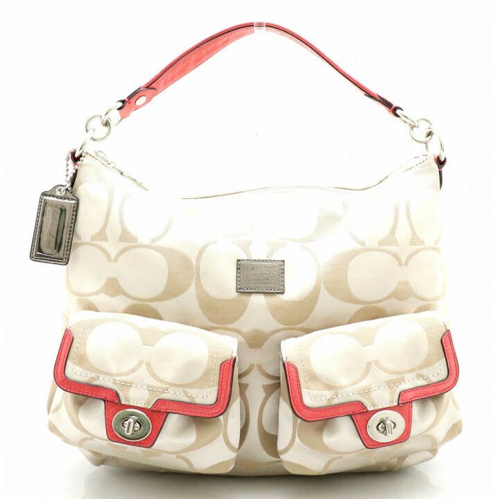 楽天市場】【バッグ】COACH コーチ ポピー シグネチャー サティーン 