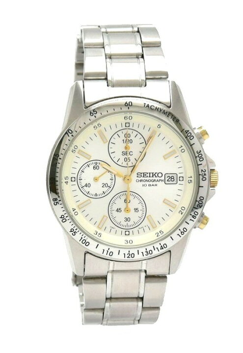 楽天市場】【ウォッチ】SEIKO セイコー クロノグラフ デイト ホワイト 
