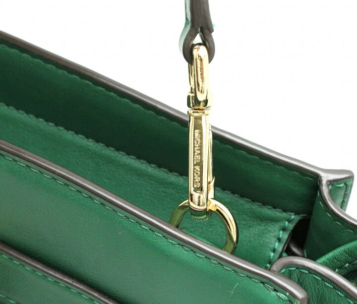 楽天市場 バッグ Michael Kors マイケル コース マイケルコース ハンドバッグ 2way ショルダーバッグ レザー グリーン 緑 ゴールド金具 中古 K Blumin 楽天市場店