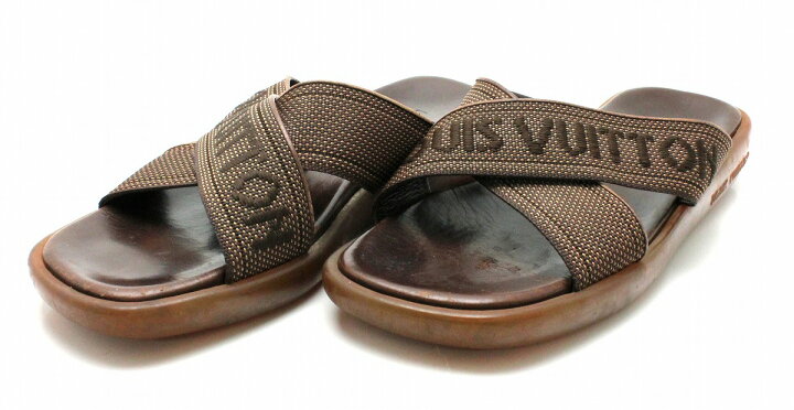 楽天市場】LOUIS VUITTON ルイ ヴィトン メンズサンダル ロゴ 