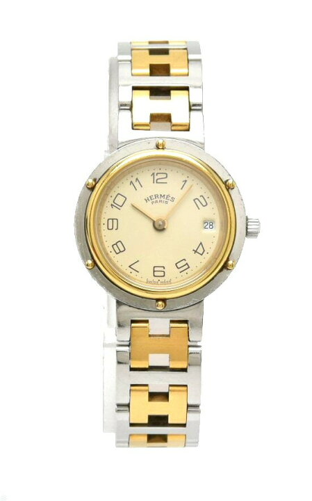 楽天市場】【ウォッチ】 HERMES エルメス クリッパー アイボリー文字盤  