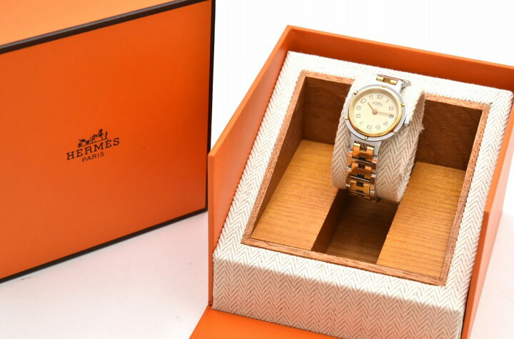 楽天市場】【ウォッチ】 HERMES エルメス クリッパー アイボリー文字盤  