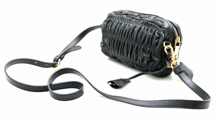 楽天市場】【バッグ】PRADA プラダ NAPPA ギャザー クロスボディ 