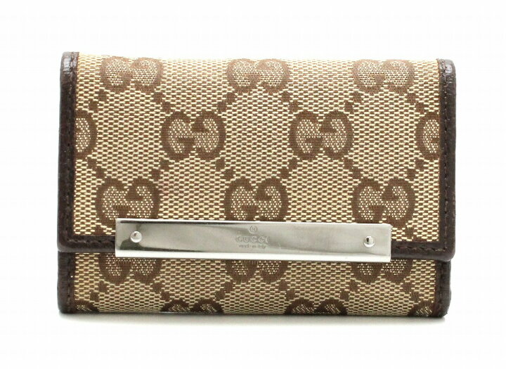 楽天市場】GUCCI グッチ GGキャンバス ロゴプレート 6連キーケース  