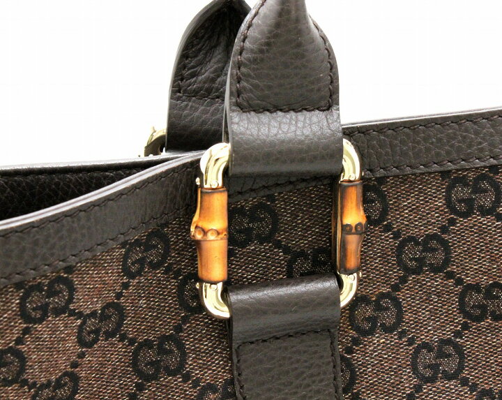 楽天市場】【バッグ】GUCCI グッチ バンブー GGキャンバス トート 