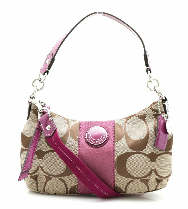 楽天市場】【バッグ】COACH コーチ シグネチャー ストライプ デミ  