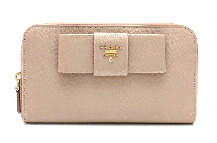 楽天市場】【財布】PRADA プラダ リボン モチーフ 長財布 ラウンド 