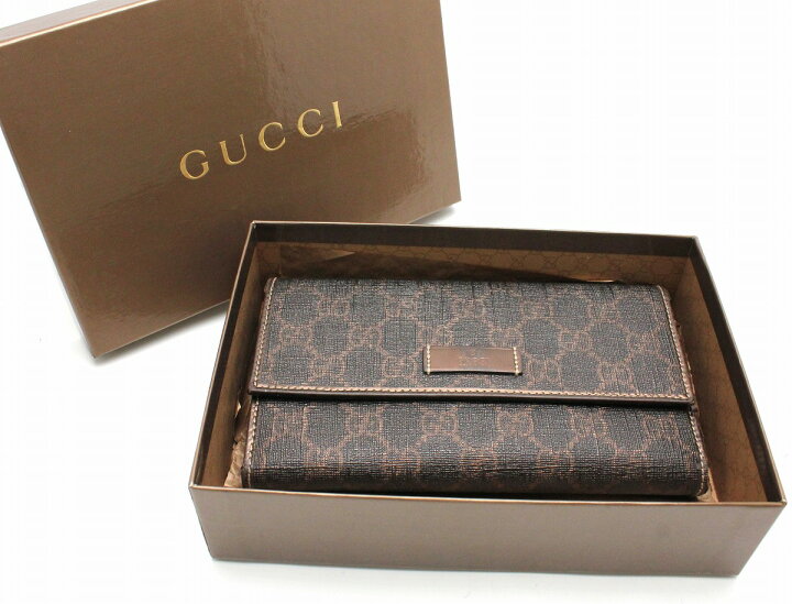楽天市場】【財布】GUCCI グッチ GGスプリーム 3つ折り財布 長財布 PVC 