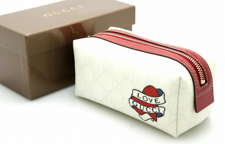 楽天市場】【未使用品】GUCCI グッチ GGプラス ハートタトゥー ポーチ 