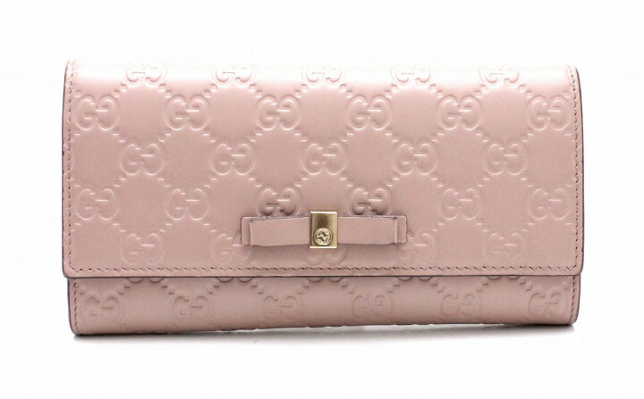 楽天市場】【財布】GUCCI グッチ グッチシマ リボン レザー GG柄 2つ折  