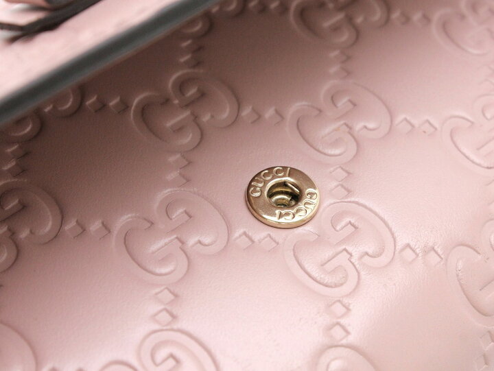 楽天市場】【財布】GUCCI グッチ グッチシマ リボン レザー GG柄 2つ折  