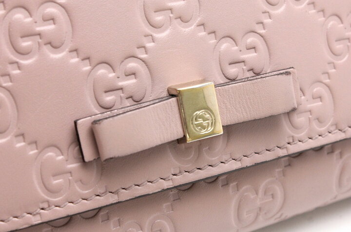 楽天市場】【財布】GUCCI グッチ グッチシマ リボン レザー GG柄 2つ折 