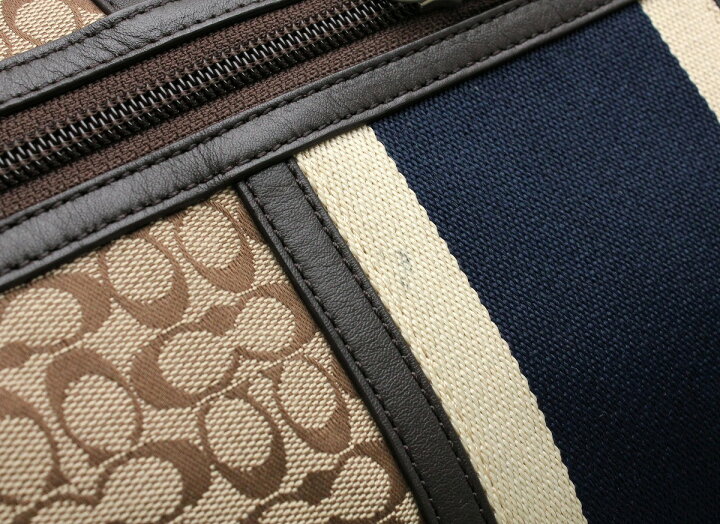 楽天市場】【バッグ】COACH コーチ ミニシグネチャー ストライプ 