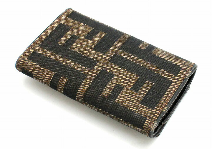 楽天市場】FENDI フェンディ ズッカ柄 6連キーケース レザー カーキ  