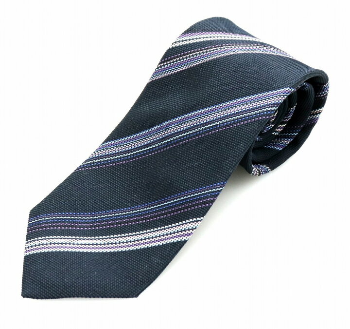 楽天市場 未使用品 Paul Smith ポール スミス ポールスミス ネクタイ シルク100 ストライプ柄 ブラック 黒 パープル 紫 ブルー 青 ピンク 中古 K Blumin 楽天市場店