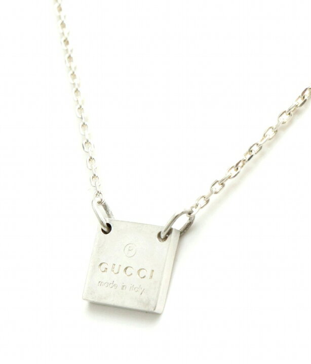 楽天市場】【ジュエリー】GUCCI グッチ ミニスクエア プレート ロゴ 