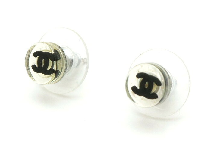 楽天市場】【ジュエリー】CHANEL シャネル ココマーク クリア ピアス  