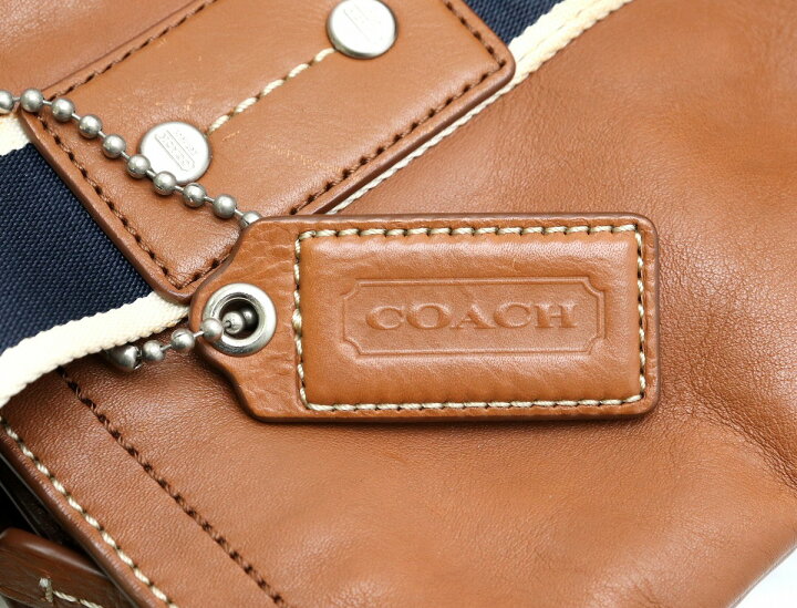 楽天市場】【バッグ】COACH コーチ ヘリテージ ウェブレザー 