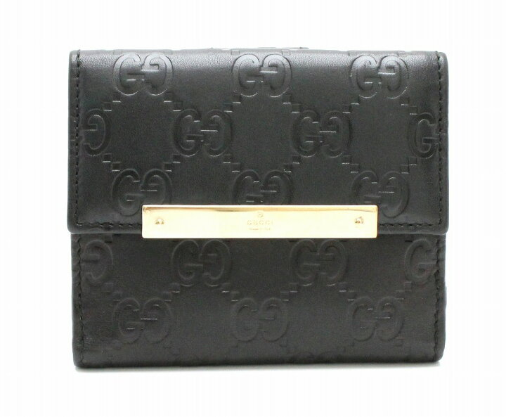 楽天市場】【財布】GUCCI グッチ GG シマ レザー 2つ折財布 ダブル 