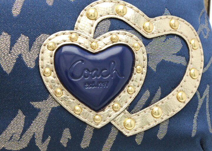 楽天市場】【バッグ】COACH コーチ ハート スクリプト ルレックス デミ  