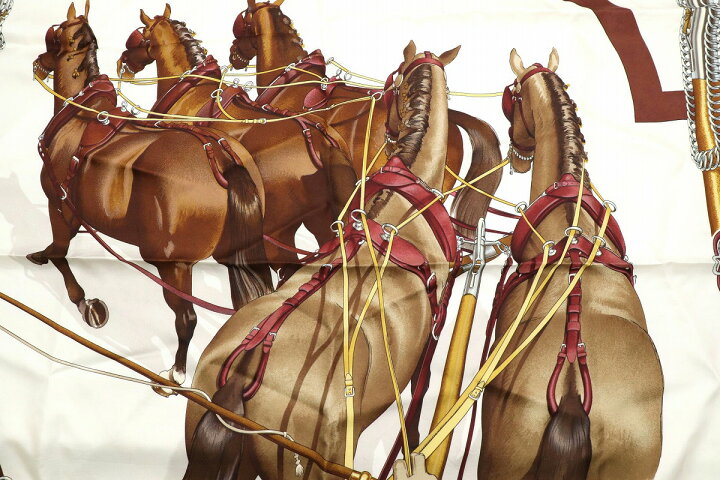 ルメス HERMES カレ90 馬車弓形連結 シルク スカーフ - バンダナ・スカーフ 