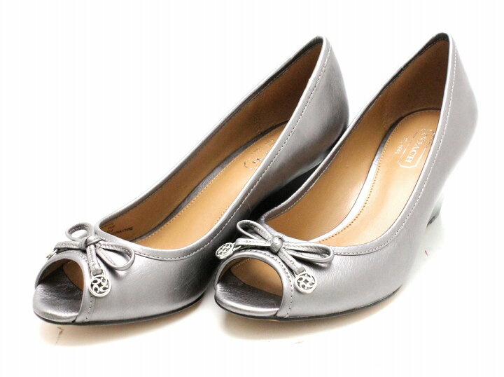 楽天市場】【未使用品】【靴】COACH コーチ リボン パンプス ヒール 
