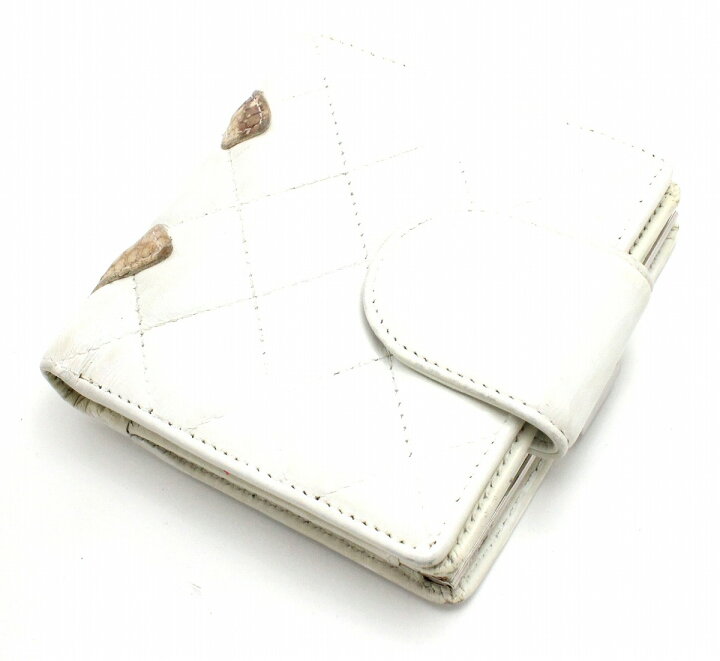 楽天市場】【財布】CHANEL シャネル カンボンライン パイソン がま口  