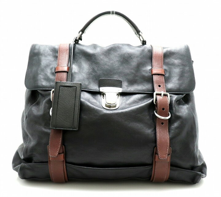 楽天市場】【バッグ】PRADA プラダ レザー ブリーフケース GLACE 書類  