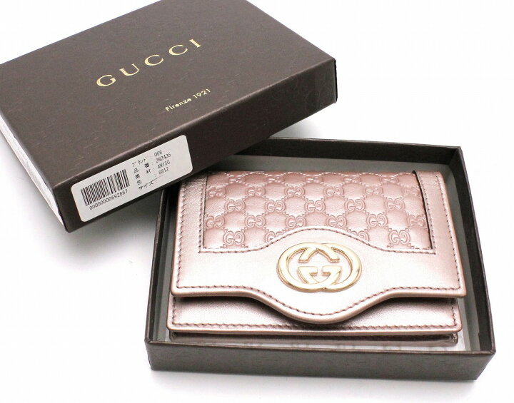 楽天市場】GUCCI グッチ シマ マイクログッチシマ レザー カードケース 