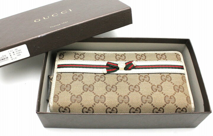 楽天市場】【財布】GUCCI グッチ GGキャンバス ラウンドファスナー 長 