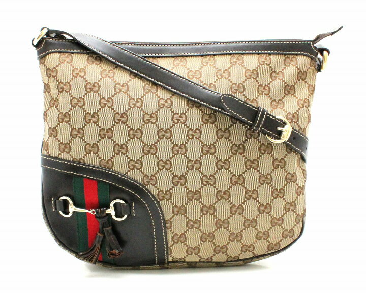 楽天市場】【バッグ】GUCCI グッチ GGキャンバス ホースビット 