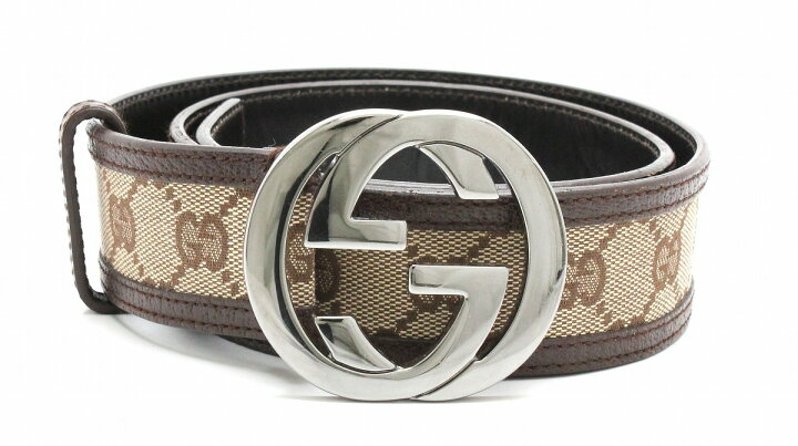 楽天市場】GUCCI グッチ GGキャンバス インターロッキング Gバックル  