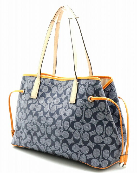 楽天市場】【バッグ】COACH コーチ シグネチャー ストライプ ドロー 
