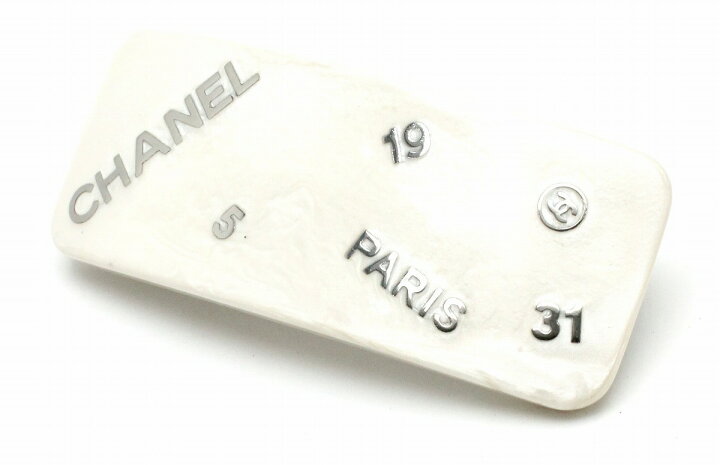 楽天市場】CHANEL シャネル ロゴ バレッタ ヘアクリップ 髪留め 