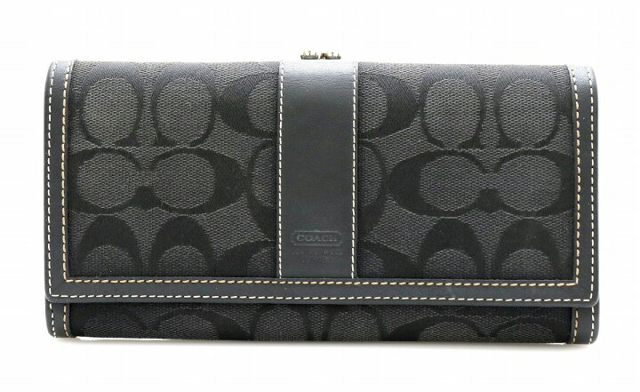 楽天市場】【財布】COACH コーチ シグネチャー がま口 2つ折長財布 
