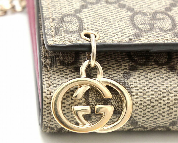 楽天市場】【財布】GUCCI グッチ GGスプリーム チェーンウォレット 2 