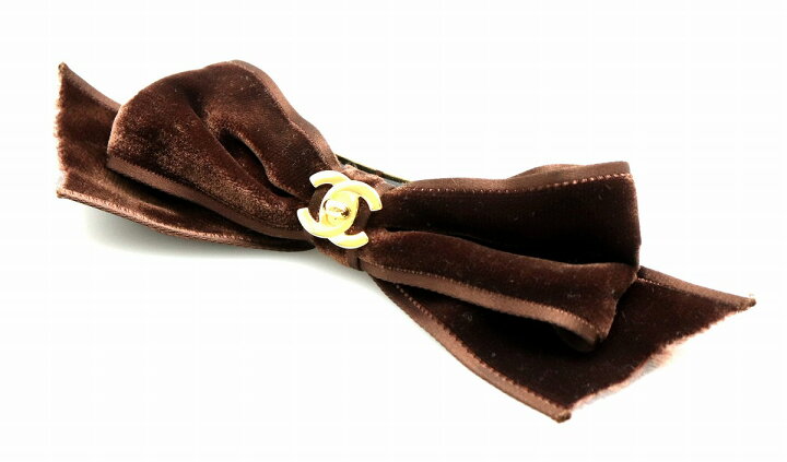 楽天市場】CHANEL シャネル ココマーク リボン バレッタ ヘアクリップ  