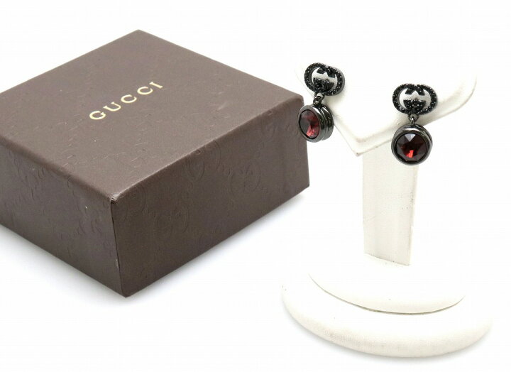楽天市場】【ジュエリー】GUCCI グッチ GGロゴ ラインストーン ピアス 