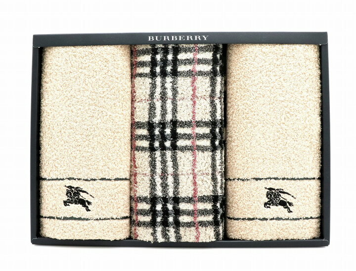 楽天市場】【未使用品】BURBERRY バーバリー ノバチェック柄 タオル3枚 