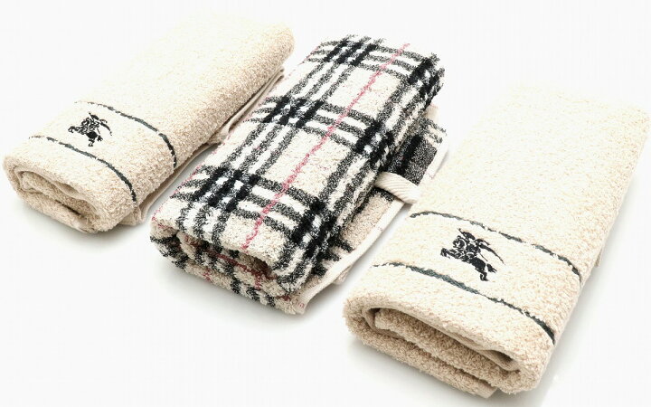 楽天市場】【未使用品】BURBERRY バーバリー ノバチェック柄 タオル3枚 