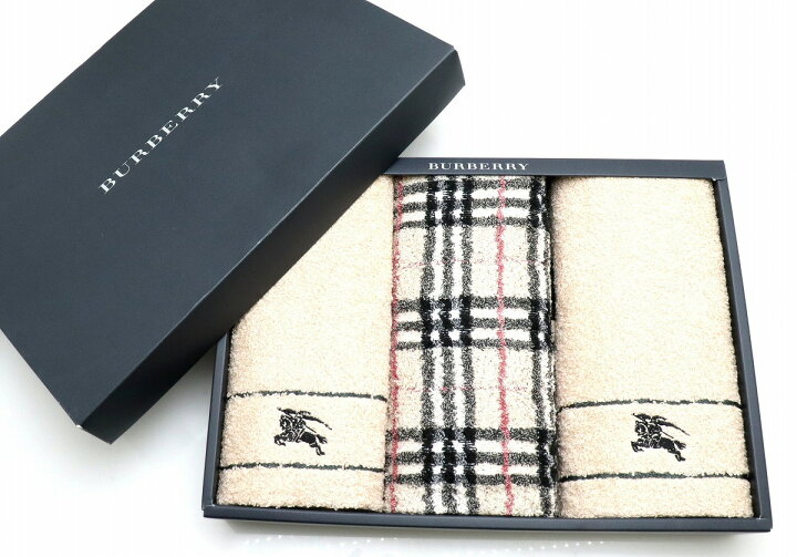 楽天市場】【未使用品】BURBERRY バーバリー ノバチェック柄 タオル3枚 