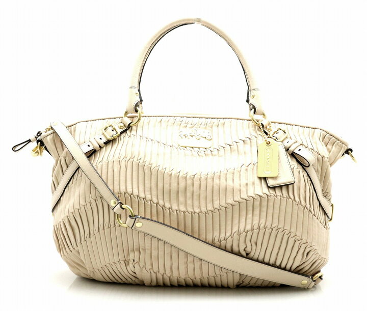 楽天市場】【バッグ】COACH コーチ マディソン ギャザード レザー 