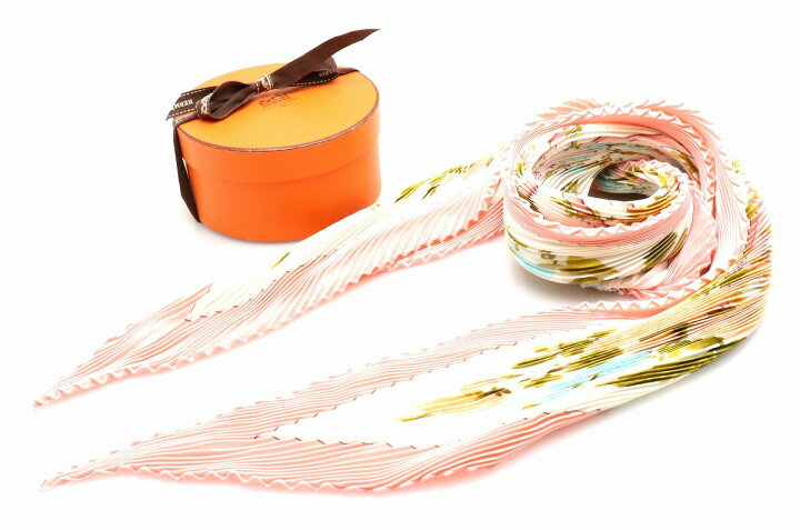 楽天市場】【未使用品】【アパレル】HERMES エルメス プリーツスカーフ 