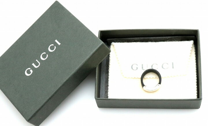 楽天市場】【ジュエリー】GUCCI グッチ シルバー ラバー リング 指輪 