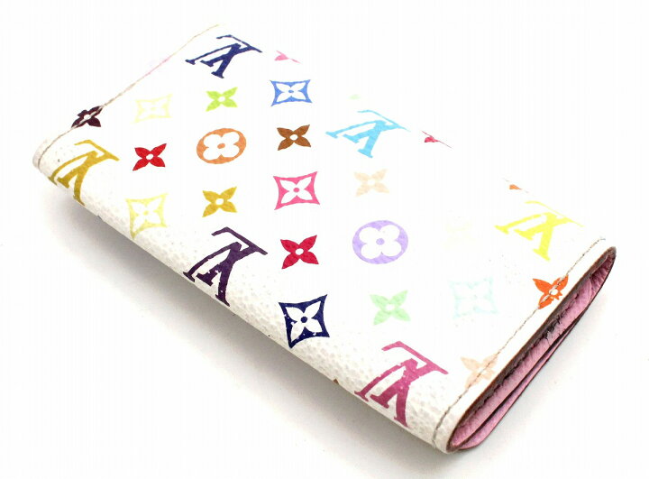 ルイヴィトン LOUIS VUITTON マルチカラー 4連キーケース M93731 白 